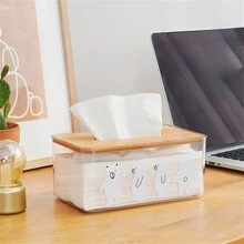 1 Miếng Trong suốt Hình gấu Hộp khăn giấy , Phong cách Đơn giản Đối với Phòng khách , Phòng ngủ , Đa chức năng Đối với Ô tô/xe hơi Khăn giấy ăn Lưu trữ - Trong sáng - Xem 2