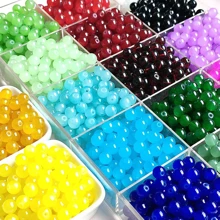 100pcs Multicolor 8mm/10mm Glass Gemstone Imitation Translucent Beads For Diy Making Bracelet Necklace