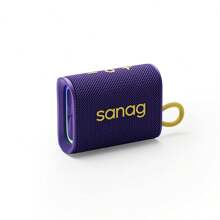 Sanag M13s Alto-falante Sem Fio Impermeável Ipx7 Mini Alto-falante Portátil Para Acampamento Ao Ar Livre Com Exibição De Luz Led, Subwoofer, Chamada Sem As Mãos, Presente De Férias E Aniversário - Roxo - Visão 2