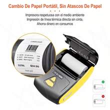 Impresora Portátil Bluetooth Térmica Inalámbrica Ticket 58mm - Amarillo - Ver 6