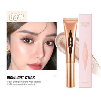 lakerain 多功能高光修容提亮眼影棒,防水腮紅棒,3d 鼻影,輕盈自然日常妝容,1 件 12 毫升