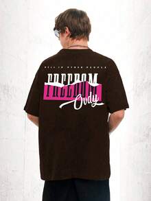 Men T-Shirts - 鏽棕色 - 查看 2