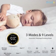 Hands-free Breast Pump, Powerful Suction, Wearable Compact Electric Breast Pump, 3 Modes & 9 Levels, 21/24/28mm Flange, White - White - View 7