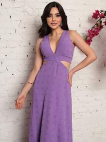 Women Dresses - 淡紫色 - 查看 4