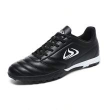 Low-cut Soccer Shoes With Studs For Men & Women Students, Anti-slip & Wear-resistant Professional Training Shoes For Grassland - Black and White - View 3