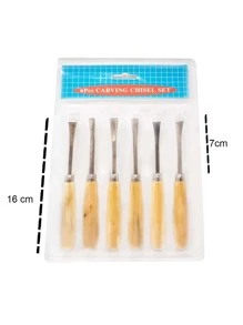 Cincel Formon Juego Madera Gubia Carpintero Tallado 6pzs. Vmingo - Plateado - Ver 8
