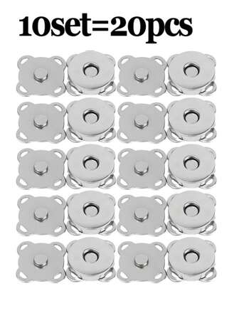 Magnetic Snap Button Metal Invisible Sew on Button Lock Clasps Fasteners for Purse Bags Clothes Craft DIY Accessories Bag Accessories For Teen Girls Women College Students,Rookies & White-collar Workers
