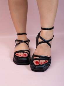 ZATURE STORES Women Platforms & Wedge Sandals - màu đen - Xem 1