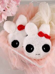 1 件兒童毛絨女孩零錢包收納袋,可愛少女心零錢耳機包