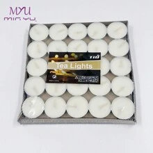 50 mini velas de colores | Velas pequeñas para decoración, manualidades y más - Blanco - Ver 1