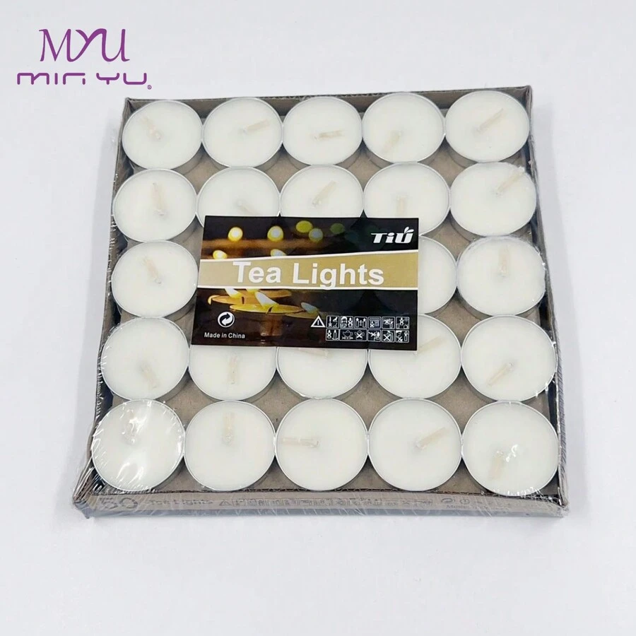 50 mini velas de colores | Velas pequeñas para decoración, manualidades y más - Blanco - Ver 1