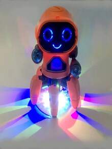 1pc Kids' Educational Six-clawed Electric Octopus Robot Toy With Light And Music For Parent-child Interaction, Gift For Boys And Girls, Random Accessory