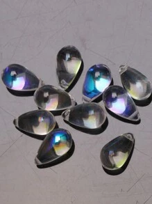 30入組8.5mm X 15mm水晶玻璃光滑3d雫狀吊墜,閃亮/啞面塗層,古風髮夾,diy珠寶製作吊墜,適用於項鍊/手鍊/耳環等等 - 立體水滴(30pcs) - 查看 12