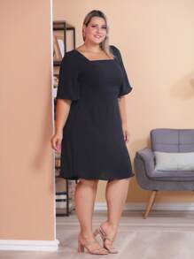 Plus Size Dresses - Negro - Ver 4