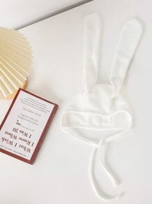 1pc Baby Rabbit Ear Decorated Cute Hat Suitable For Daily Wear From 3 Months To 2 Years Old - White - View 6