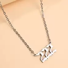 1pc Stainless Steel Lucky Number Pendant Necklace For Men & Women, Fashionable Sweater Chain With 000-999 Design