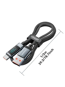ESSAGER Essager USB Type C-kabel compatibel met iPhone 15pro Honor Super Charge 66W/100W snel opladen USB C-oplader Datakabel Draadsnoer