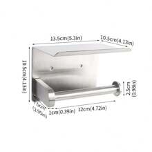 1 件不銹鋼衛生紙架,銀色
