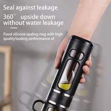 1pc Creative Plastic & Glass Cup With High Temperature Resistance & Double Layer Anti-Fall Protection, Business Gift Cup For Men And Women, Office Cup - Black - View 7