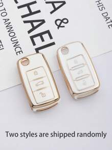 1set Car Key Case & Keychain Compatible With Volkswagen, Key Fob Cover - Multicolor - View 11
