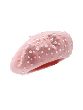 1頂溫暖的珍珠貝雷帽,經典的八角南瓜帽,派對必備