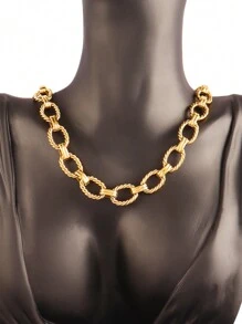 Stainless Steel Chains Statement Necklaces For Women Collar Gold Chain Necklaces Jewelry - 40+5cm - View 8