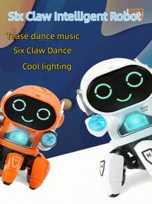 1pc Kids' Educational Six-clawed Electric Octopus Robot Toy With Light And Music For Parent-child Interaction, Gift For Boys And Girls, Random Accessory