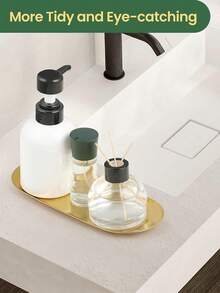 1pc Stainless Steel Gold Oval Platter Stand For Home Use, Space Saving Plate Stand For Cake And Steak - Gold - View 10