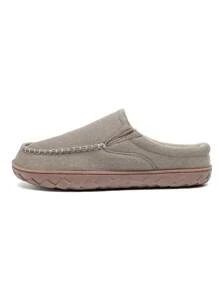 男士時尚簡約休閒輕便拖鞋,保暖耐磨,室內家居拖鞋 - 卡其色 - 查看 1