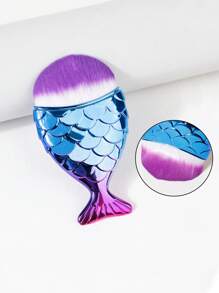 1 件漸層美人魚粉底刷化妝刷 - 紫色 - 紫色 - 查看 1