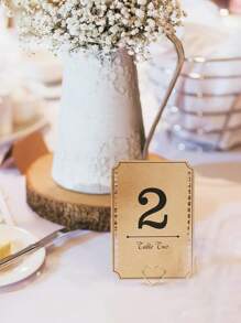 10/20pcs Heart Shape Metal Photo Clip Stands Wedding Table Number Name Place Card Holder For Valentine's Day Birthday Party Table Sign Decor - Gold - View 7