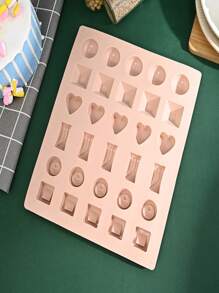 1件隨機顏色的硅膠巧克力模具,不黏糖果巧克力棒模具冰格,可重複使用的糖果蛋白質硅膠巧克力模具 - 灰色 - 查看 3