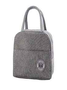 Bolsa Térmica Feminina Masculina Porta Marmita Lanche Bebida T-A - Cinza - Visão 1