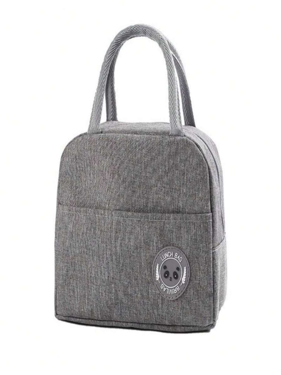 Bolsa Térmica Feminina Masculina Porta Marmita Lanche Bebida T-A - Cinza - Visão 1