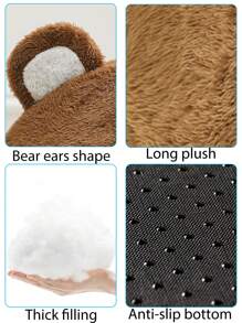 1 Miếng Dễ thương Hình gấu Thân thiện Và Thoáng khí Sang trọng Giường thú cưng Thích hợp Đối với Mèo Của Tất cả Kích thước , Thích hợp Đối với Tất cả các mùa - Nhiều màu - Xem 8