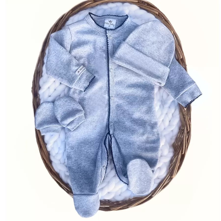 Nika Baby Baby Girls Rompers - Light Grey - View 1