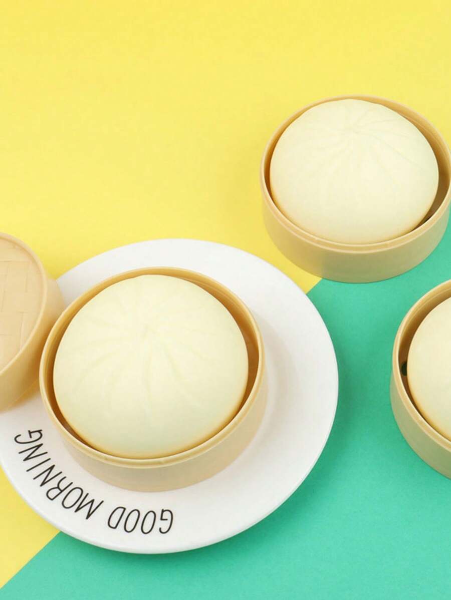 1 Miếng Mô phỏng Giảm bớt căng thẳng Lớn Bun Đồ chơi dẻo , Tăng chậm , Dumpling Hình dạng , Niềm vui Đối với - Nhiều màu - Xem 1