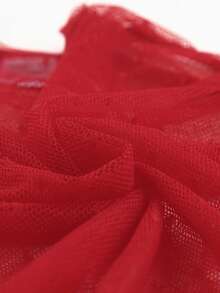 CHASE SECRET Solid Sheer Mesh Sexy Teddy Bodysuit - Red - View 7