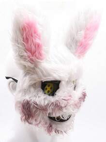 1 Miếng Halloween Rùng rợn Thỏ Mặt nạ , Sang trọng Đối với Trang phục Chơi , Buổi tiệc Prop - trắng - Xem 4