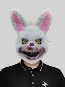 1 Miếng Halloween Rùng rợn Thỏ Mặt nạ , Sang trọng Đối với Trang phục Chơi , Buổi tiệc Prop - trắng - Xem 3