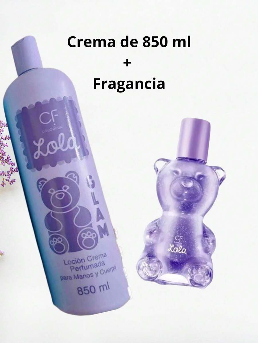 Fuller Colorfun Lola Fragrance And Cream Lotion Set. Lola Perfume Duo With 850 Ml Cream, Promotional Price Only For The Month Of October - Purple - View 1