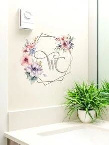 1 件浴室英文字母可移除装饰贴纸、贴纸、墙贴花、家居装饰乙烯基贴花、春季装饰品让您的家焕然一新、Rama 装饰贴纸