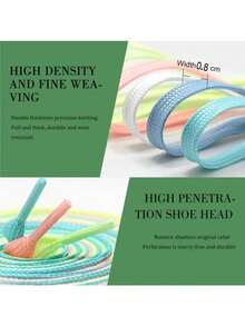 1雙白色反光騎行露營運動鞋鞋帶,夜間騎行慢跑露營聚會裝飾,男女適用,鞋帶夜光 - 白色 - 查看 10