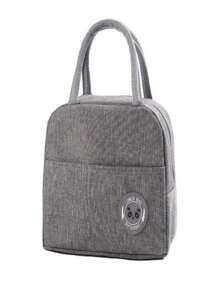 Bolsa Térmica Feminina Masculina Porta Marmita Lanche Bebida T-A - Cinza - Visão 2