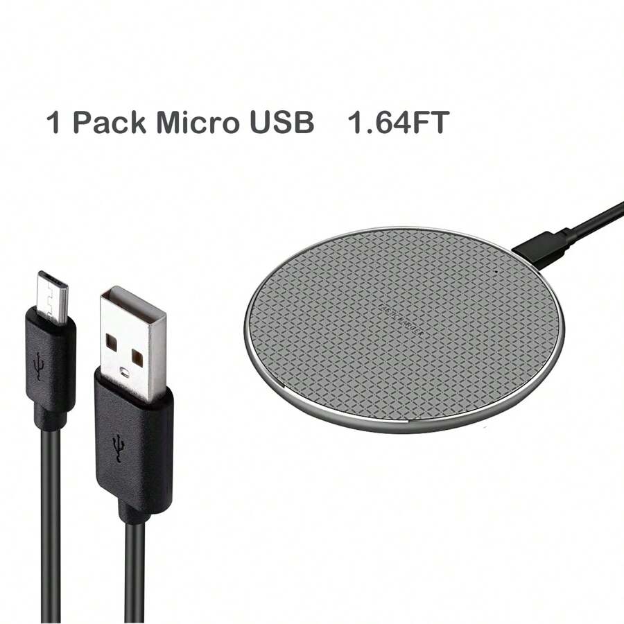 1 gói Màu xám Bộ Sạc Không Dây , 10W Sạc không dây Tấm lót Tương thích với iPhone , AirPods ; Phí không dây Tấm lót Thiên hà - Xám - Xem 1