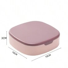 1 Miếng Phong cách Bắc Âu Màu sắc Chặn Gương mỹ phẩm Hộp đồ trang sức Với 7 Ngăn , Có thể mang đi Lớp đơn Hoa tai Nhẫn Son môi Hộp lưu trữ - Hồng - Xem 7