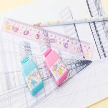 橡皮擦適用於基本學校藝術用品繪圖鉛筆橡皮擦適用於學生獨角獸滾輪橡皮返校橡皮卡通學生教室寫作創意禮品水果橡膠 - 彩色 - 查看 2