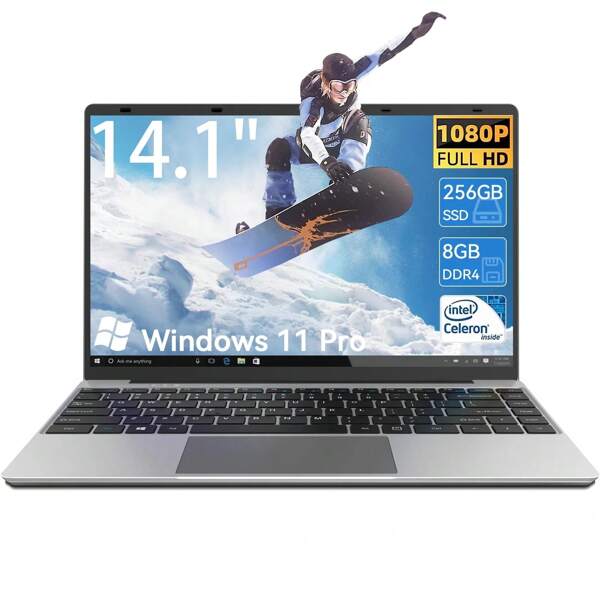 14.1 Inch Laptop, Windows 11 Laptop Pc,8GB RAM 256GB SSD