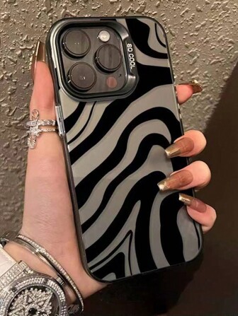 苹果 1 件黑色流动 IMD 材质手机壳适用于 16PROMAX/15/11/14PROMAX/13 防水防震防摔防刮