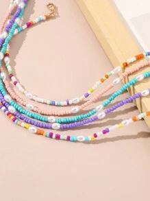 5 cái Đúng mốt Trẻ em Vòng cổ đính cườm Bộ ( Màu sắc tùy ý ) - Nhiều màu - Xem 4